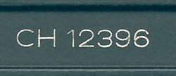 Hasselblad 1600 F serial number with two letter year code "CH", which translates to (19)52.